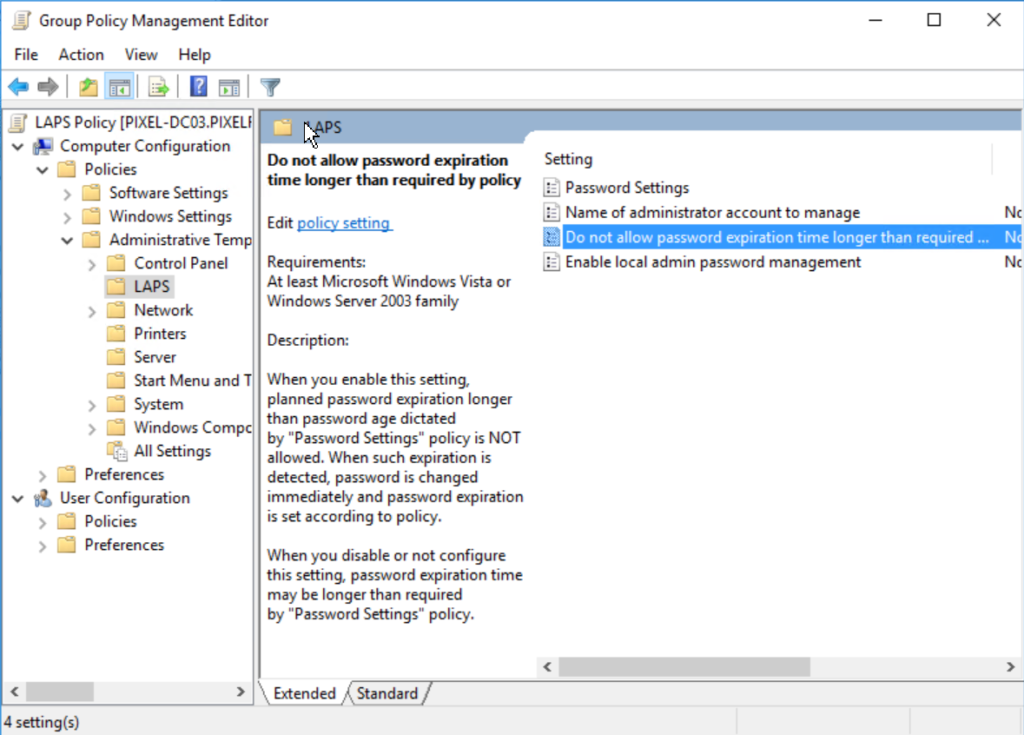 Step by Step guide to Installing Microsoft LAPS - Pixel Robots.