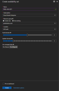 How to create an Azure Availability Set using the Portal - Pixel Robots.