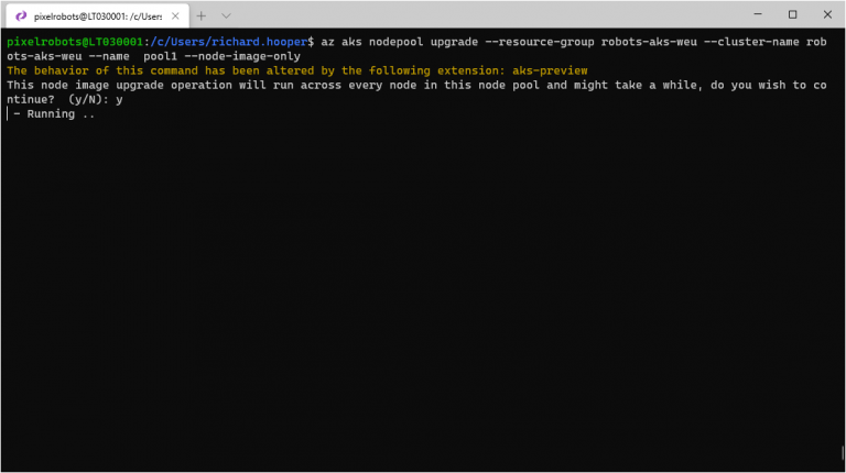 Azure Kubernetes Service (AKS) node Image upgrade - Preview - Pixel Robots.