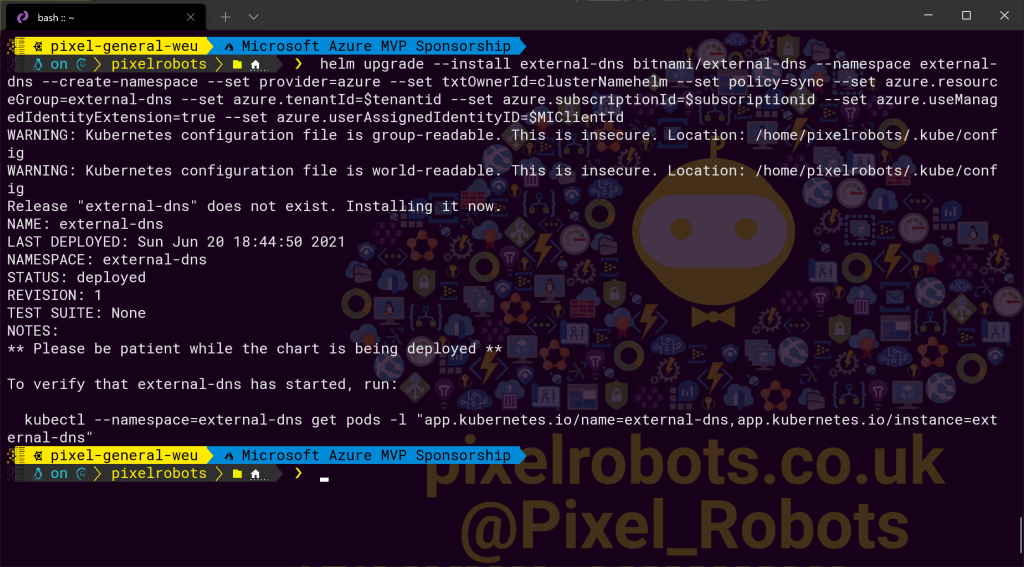 ExternalDNS and Azure Kubernetes Service (AKS) - Pixel Robots.